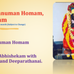 Sat 17th Jan – Hanuman Homam, Abhishekam